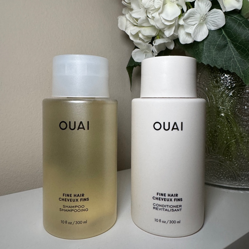 OUAI Fine Hair Shampoo Conditioner Set 10 fl oz each, NEW